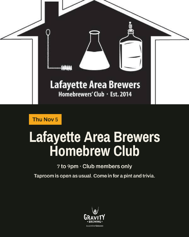 Poster for Lafayette Area Brewers Homebrew Club