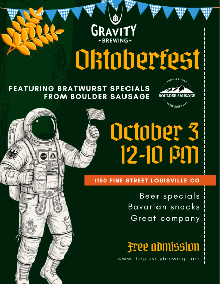Poster for Oktoberfest at Gravity Brewing