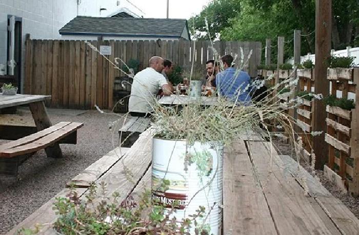 The outdoor bier garten