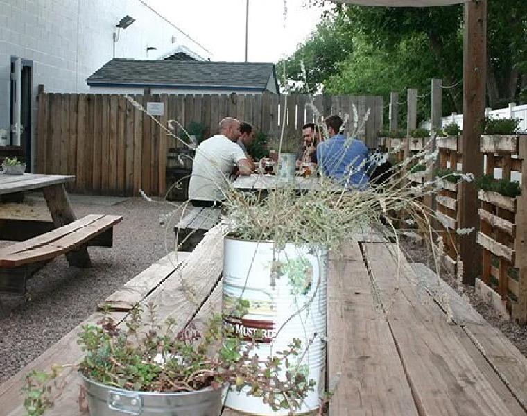 The bier garten at Gravity Brewing